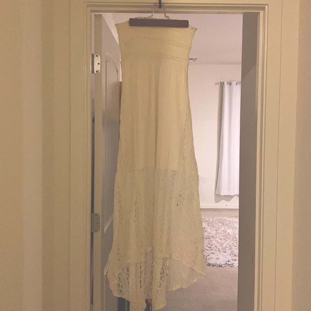 White cream ivory maxi dress